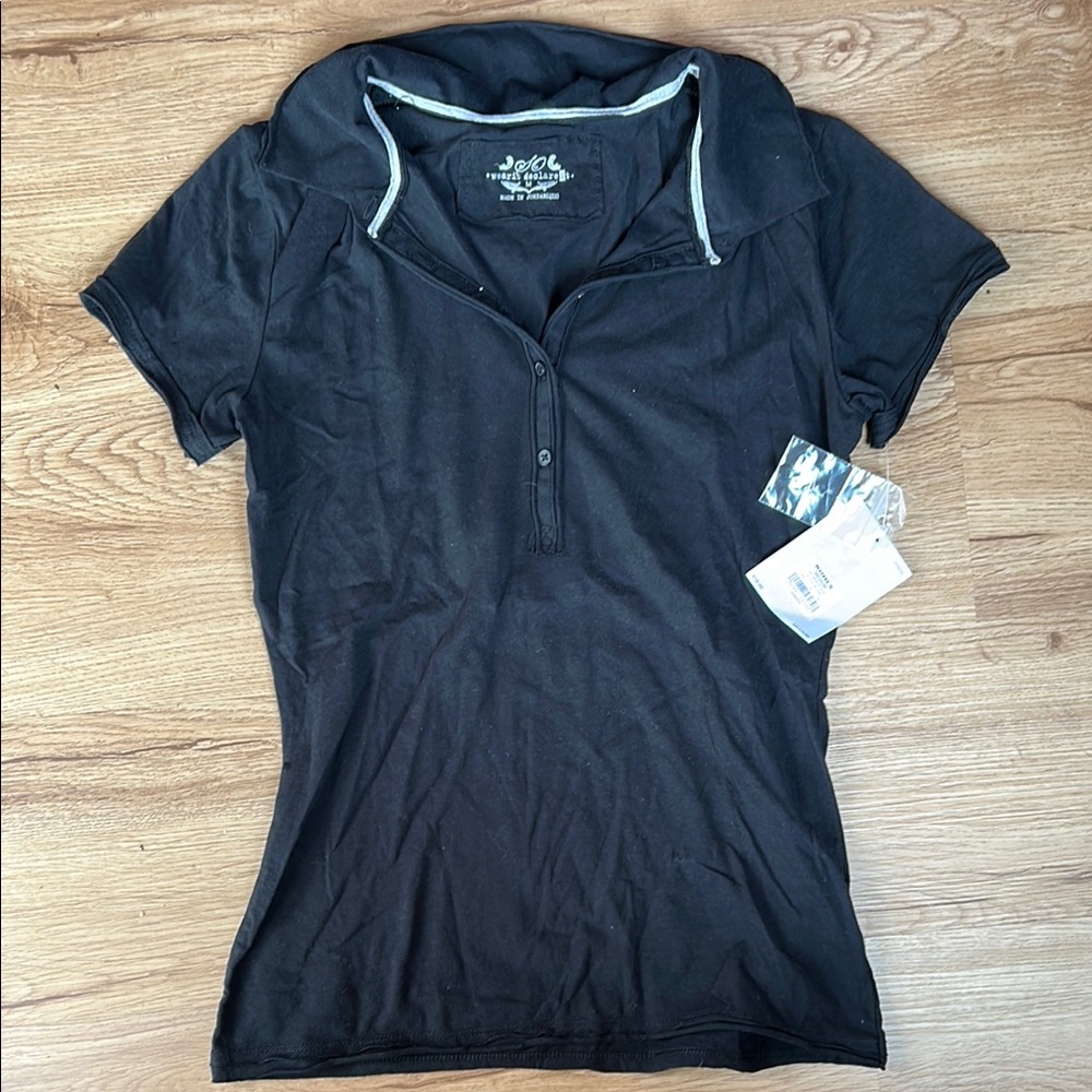 NWT Juniors Medium SO Black Polo Shirt